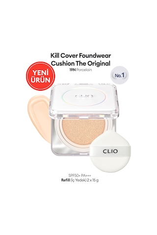 Mat Bitişli Clıo Kill Cover Founwear Cushion The Original + Refill 19n Porcelain Spf50+ Pa+++ 24842981