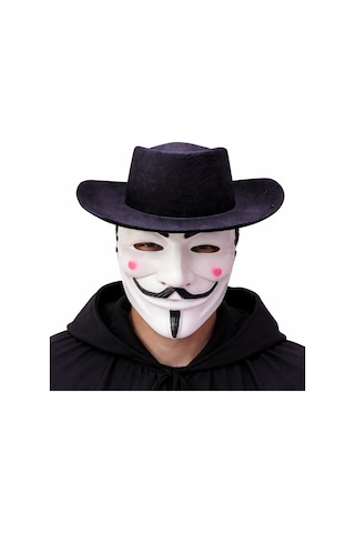 Vendetta Maske Ve Şapka Seti Anonim Stil Parti Maskesi - Mg-772250 18