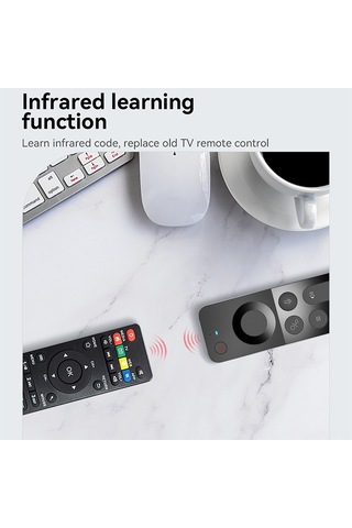 Jeemson Siyah 2.4g Kablosuz Hava Klavye Sesli Kumanda - Jiroskoplu, Kızılötesi Öğrenme Desteği, Android Tv Kutusu Ve Akıllı Tv İçin