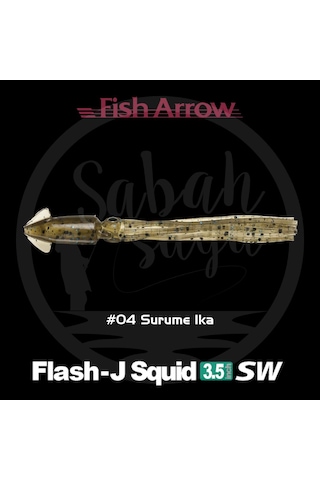 Fish Arrow Flash J Squid 9cm Sw 04 Surume Ika Silikon Kalamar 5 Adet