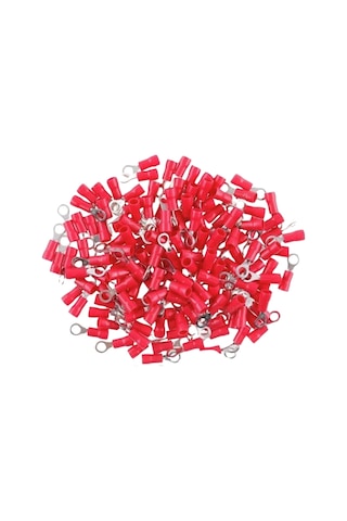 Tork Sulye Pabuç Kablo Ucu 0,5-1,5mm M3 Kırmızı Sıkmalı Yuvarlak Tip 100'lü Paket -1685