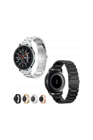 Samsung Uyumlu Galaxy Watch 46 Mm Metal Kordon Paslanmaz Çelik Kayış (448685161)
