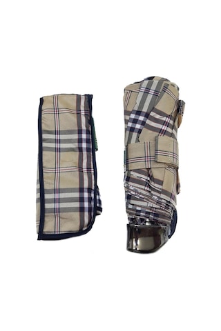 Baginn Snotline-april Mini Bayan Şemsiye Manuel Açılır-kapanır 90 Cm Çap Kapalı 20 Cm Cep Boy Vizon Ekose 001