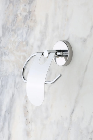 MultiStore 5li Banyo Aksesuar Seti Halka Havluluk/Tuvalet Kağıtlığı/Askılık/Sabunluk/Diş Fırçalık Gri
