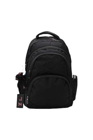 Özel Su İtici Kumaş Siyah Unisex Okul Çantası 34600