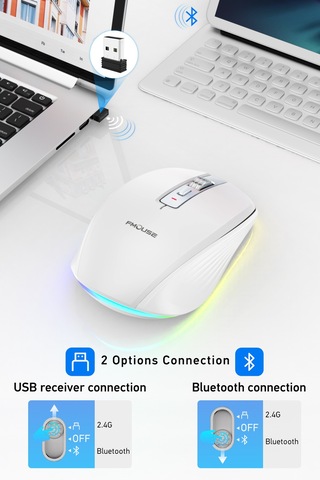 Geeksen Fmouse 2.4 G Bluetooth 5.1 Çift Modlu Kablosuz Mouse