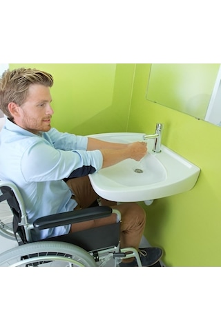 Güral Vit Antibakteriyel Yüzeyli Bedensel Engelli Lavabosu 50 x 60 CM