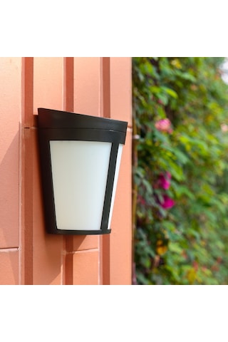 Hombey Güneş Enerjili 6 Led Dış Mekan Yarıçember Duvar Lambası - Işık Kontrollü Ip65 Su Geçirmez 1000mah Pil Isı Beyaz Işık Diğer