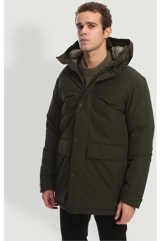 Jack & Jones Fonksiyonel Cepli Kapüsonlu Parka- Champ 12236015 Rosin Siyah