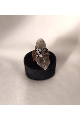 Hdmarketim Doğal Drusy Taş Çelik Ayarlanabilir Unisex Yüzük Çok Renkli