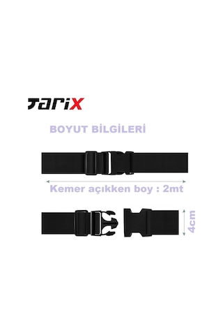 Tarix 4 Adet Sarı Valiz Kemeri + 2 Adet Kırmızı Valiz Etiketi Sarı