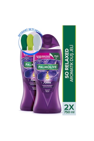 Palmolive Aroma Sensations So Relaxed Aromatik Banyo Ve Duş Jeli 750 ml X2 Adet + Seyahat Kiti Hediye
