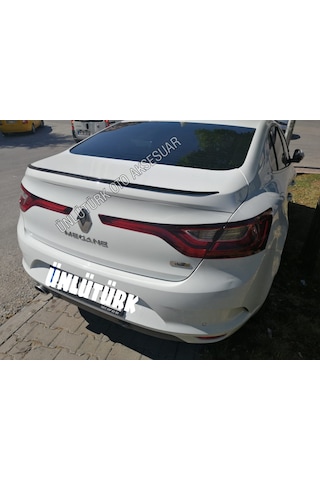 OtoÇizgi Renault Megane 4 Sedan Kasa Bagaj Üstü Spoiler Piano Black-Beyaz OtoÇizgi