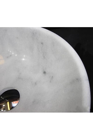 Muğla Kristal Beyaz Yuvarlak Lavabo