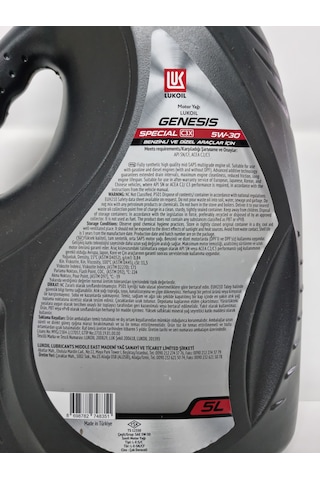 Lukoil Genesis Special C3x 5W-30 Motor Yağı 5 L