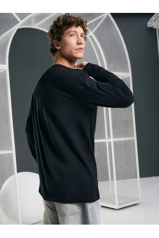 Tvoe Pamuklu Klasik Uzun Kollu Uzun Kollu Üst 249217065 SIYAH