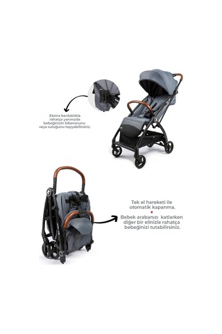 Xflop Autofold Kabin Boy Bebek Arabası Dark Grey