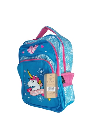 Unicorn Okul Çantası Ve Beslenme Çantası Mavi