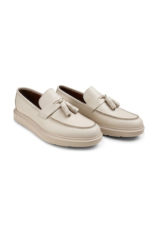 Deery Hakiki Deri Bej Rengi Comfort Erkek Loafer Bej (492271234) Bej