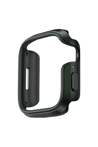 Apple Uyumlu  Watch 45mm Kasa Koruyucu Metalik Görünüm Valencia Serisi Camlı Kasa