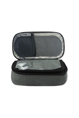 Sones Taşınabilir İnsülin Soğutucu Seyahat Paketi İnsülin Bakım Çantası Gri