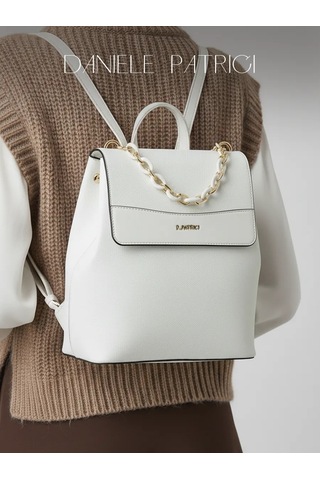 Daniele Patrici Şehir A5 Deri Sırt Çantası 210533375 Beyaz