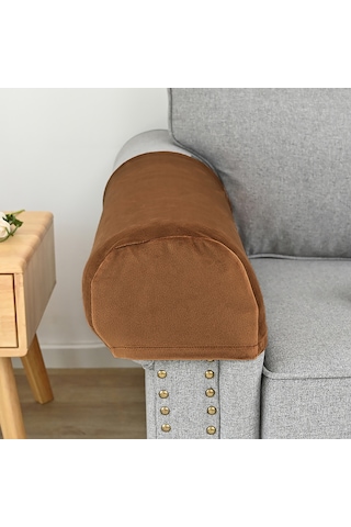 Padalink Ev Kullanıma İçin Çiftli Kuru Yıkama Eli Yecekli , Kayma Engeli , Mevsimler Arası Kullanıma Uygun, Esnek Kumaşlı Poyraz Tüyü Divan Kol Kılıfı 10 Adet Çivi İçerir - Develi Rengi Haki