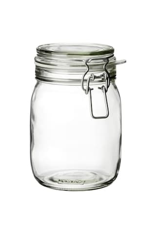 Kavanoz Hava Geçirmez Kilitli Kapağa Sahiptir Contalı Aroma Koruyucu A Kalite 1 Lt 17x12 Cm Çok Renkli