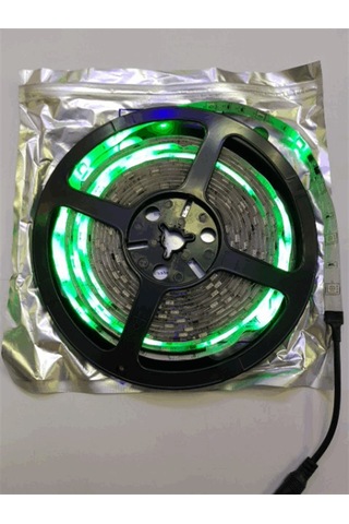 Yürüyen Şerit Led Yeşil Silikonlu 5 Metre