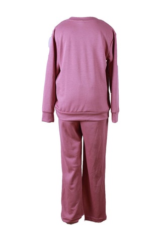 Trender Pudra Kız Çocuk Alt-üst Takım O Yaka Modal Pudra