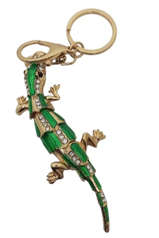 3d Dore Taşlı Timsah Anahtarlık Lux