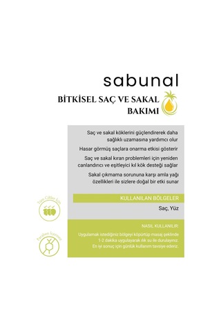 Sabunal Amla Sabunu - Saç ve Sakal Bakımına Uygun Doğal Sabun 100 G