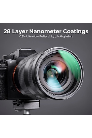 K&f Concept 95mm Nano-x Mc-uv 28 Çok Katmanlı Kaplamaya Sahip Koruma Filtresi 8k Ultra Hd Kopya
