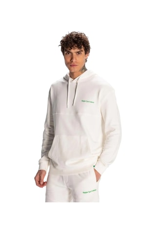 Kappa Authentic Theo Erkek Beyaz Regular Fit Hoodie Beyaz