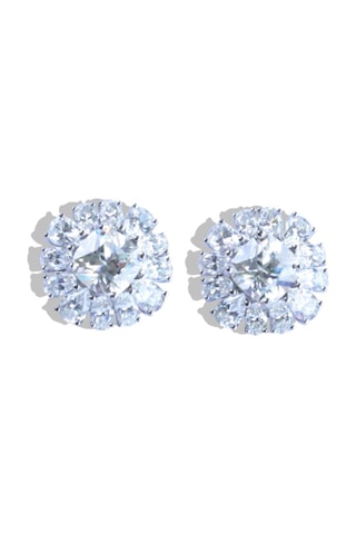 Okyanusun Kalbi Sky Diamond Gümüş Küpe Gümüş