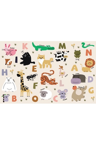 Shineyee Hafifçe Taşınabilir Dış Mekan Nem Engelleme Matı - Çadır Piknik Plaj Kullanıma Uygun - 100x145 Cm Hayvan Desenli Folyester Döşeme Çok Renkli