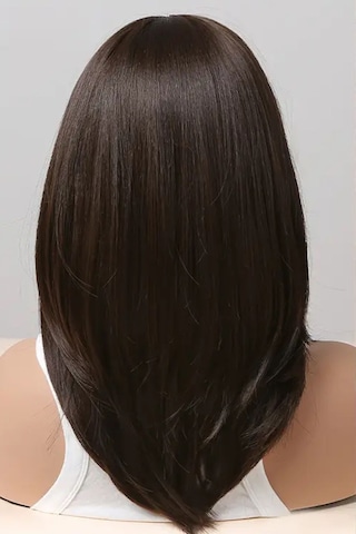 Caş Dekorasyon Kahverengi Kahküllü Katlı Kesim Peruk Kahverengi