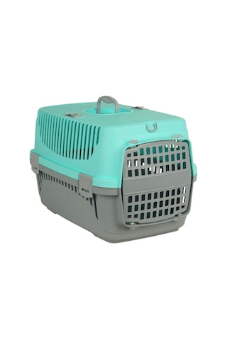 Pribor Hz-100 Kedi Köpek Evcil Hayvan Taşıma Çantası Box Orta Boy Çok Fonksiyonlu Su Yeşili Gri