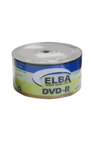 Elba Dvd-R 4.7Gb-120Min 50Li 16X Printable Dvd-R Shrink