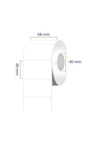Lexroo Eko Termal Terazi Etiketi 58mm X 40mm Ruloda 500 Adet 40mm Kuka Çapında Direk Termal Diğer