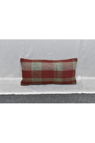 Zehra Abla Halı Yeni El Dokuma Dekoratif Lumbar Kilim Kırlent Yastık Kılıfı 6865 Çok Renkli