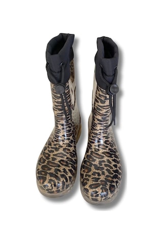 Konçlu Kadın Yağmur Çizmesi 36-40 Leopar Leopar