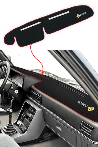 Renault Broadway R9 R11 Spring Fairway Flash Uyumlu Elmas Logolu Torpido Kaplama Koruma Halısı Siyah