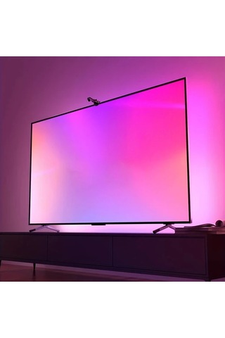 Honeybeeshop Usb Uyumlu Tv Sensörü Rgbıc 5m Usb5v Rgb Arka Işık Şeridi 3 81 5 0 Metre 139 7 215 9 Cm Ekranlar İçin Uygulama Müzik Senkronizasyonlu Bilgisayar Lambası