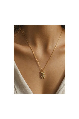 Rabbit Gold Tavşan Zirkon Kolye Charm Koleksiyonu Xuping Altın Kaplama Suya Dayanıklı