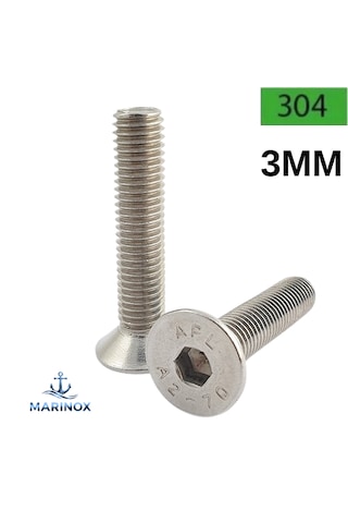 M3 Paslanmaz Havşa Baş İmbus Civata Çeşitleri Dın7991 25 Adet M3 x 25 M3 Paslanmaz Havşa Baş İmbus Civata Çeşitleri Dın7991 25 Adet M3 x 25