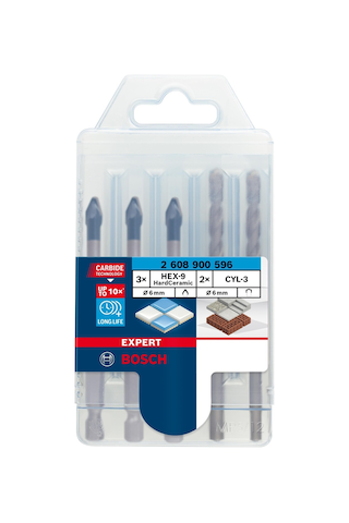 Bosch Expert 3 X Hex9 2 X Cyl3 5'li 6 Mm Sert Seramik Delme Ucu 2608900596