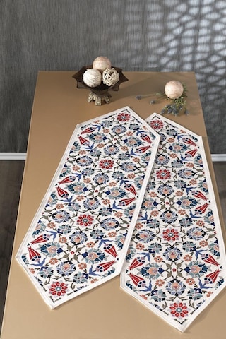 Çeyiz Diyarı Safiye 2li Lüks Runner 45x140 Cm Çok Renkli