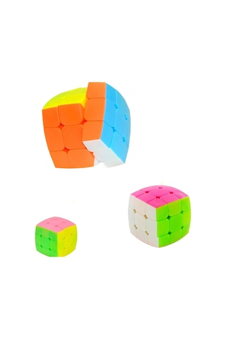 3x3 Hızlı Zeka Küpü - Oval Tasarım Stickerless Yapışkansız Rubik Küp - Eğitici Akıl Oyunu