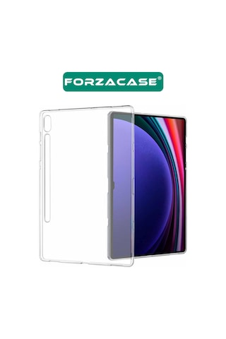 Forzacase Samsung Galaxy Tab S9 Ultra 14.6 İnch X910 İle Uyumlu Silikon Kılıf Buzlu Şeffaf - Fc013 Şeffaf